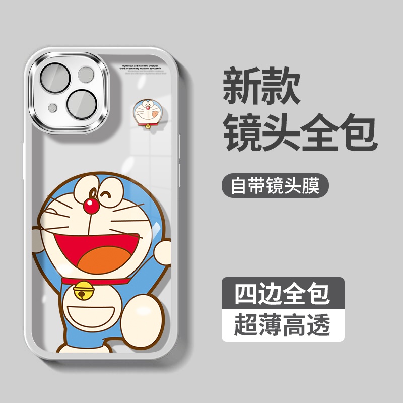 เคส iphone hone IP 13 14 15plus 13 14 PROMAX การ์ตูนน่ารัก Doraemon A Dream เคสโทรศัพท์นุ่มอัพเกรดเลนส์ป้องกัน