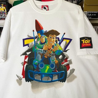 เสื้อยืดลําลอง ผ้าฝ้าย แขนสั้น พิมพ์ลาย Buzz Lightyear แฟชั่นฤดูร้อน