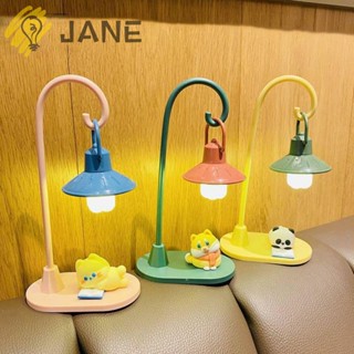 Jane โคมไฟตั้งโต๊ะ Led ลายการ์ตูนสัตว์เลี้ยงน่ารัก แนวเรโทร สําหรับข้างเตียงนอน