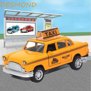 Desmond Taxi โมเดลรถแท็กซี่ ยาง พร้อมเสียง โลหะผสมสังกะสี ของเล่นสําหรับเด็ก