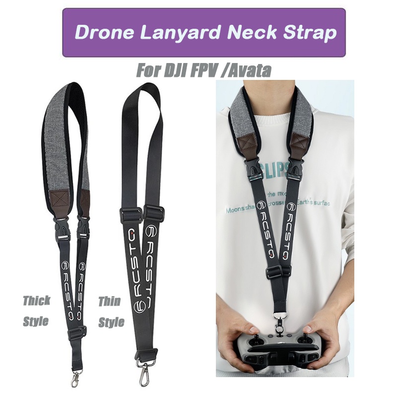 สําหรับ DJI Avata Remote Lanyard สายคล ้ องคอ Drone Controler สําหรับ FPV ปรับคอหัวเข ็ มขัดเชือก Drone อุปกรณ ์ เสริม