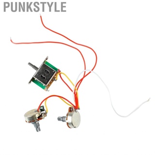 Punkstyle 3 Pickup Guitar Wiring Harness Simple Installation Way Switch Lightweight A500K B500K Potentiometer for DIY