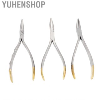 Yuhenshop Dental Fragments Extraction Pliers  Portable Precise 3pcs Stainless Steel Residual Root Forceps for Hospital