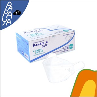 Double A Care หน้ากากอนามัยทางการแพทย์ 3D V-SHAPE SOFT FIT สีขาว บรรจุ 50 ชิ้น