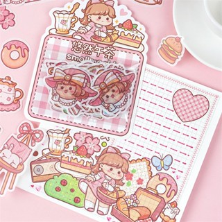 ชุดสติกเกอร์ ลายการ์ตูนโมจิน่ารัก ขนาดเล็ก สําหรับตกแต่งสมุดภาพ