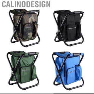 Calinodesign Backpack Cooler Chair  Folding Fishing Stool Multipurpose Lightweight for Hiking Picnic Beach