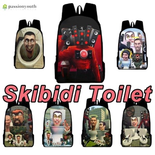 กระเป๋าเป้สะพายหลัง พิมพ์ลายตัวละคร SKIBIDI TOILET SKIBIDI CAMERAMAN UNISEX สําหรับเด็กนักเรียน