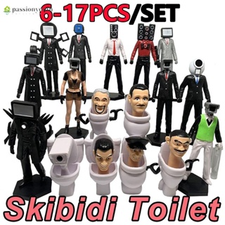 17PCS โมเดลตุ๊กตาฟิกเกอร์ Skibidi Toilet Action Figure Speakerman TV Man Monitor Man ของเล่นสําหรับเด็ก เก็บสะสม ของขวัญ