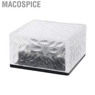 Macospice Solar Glass Brick Light   In Ground Lamp  ABS Decorative for Garden