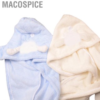 Macospice Hair Drying Towel Hat  Dyeing Process Coral Fleece Thickened Cute for Women Bathroom