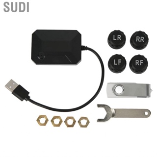 Sudi USB Tire Pressure Monitoring System Large Screen Display Stable Signal  TPMS for Car RV Truck