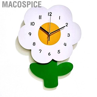 Macospice Cartoon Wall Clocks  Simple Flower Shape Cute Widely Used for Adults Offices