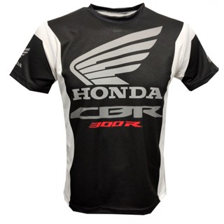 เสื้อยืดลําลอง ลาย Honda CB300R CBR300 แฟชั่น สําหรับแข่งรถจักรยานยนต์