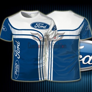 เสื้อยืดลําลอง พิมพ์ลาย ford 3 มิติ เหมาะกับฤดูร้อน สําหรับผู้ชาย