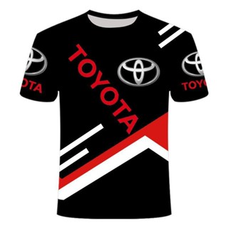 เสื้อยืด พิมพ์ลาย Toyota 3 มิติ สีสันสดใส แฟชั่นสําหรับผู้ชาย