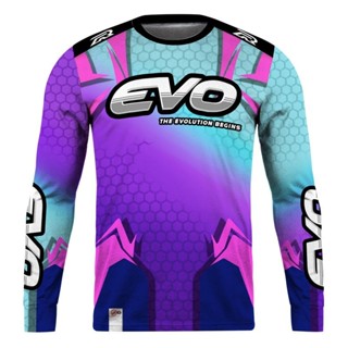 เสื้อกีฬาแขนสั้น ลายทีม evo renegade พรีเมี่ยม สําหรับรถจักรยานยนต์