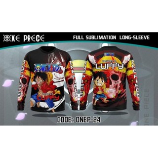 เสื้อกีฬาแขนยาว ลาย one piece 3 มิติ xxs-6xl