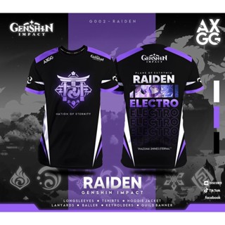 Impact "genshin Fashion new - raiden" เสื้อยืดลําลอง แขนสั้น พิมพ์ลายเกมมิ่ง