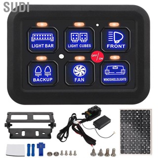 Sudi Automatic Dimmable  Touch Control Panel  Quick Installation Durable Serving Plug and Play Style Wear Resistant 6 Gang Switch for Vehicle