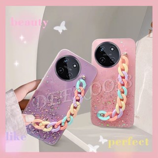 พร้อมส่ง เคสโทรศัพท์มือถือนิ่ม แบบใส ปิดด้านหลัง ลายกลิตเตอร์ สีรุ้ง วิบวับ สําหรับ Realme11 NFC RealmeC51 Realme 11 NFC C51 4G 5G