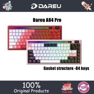 Dareu A84 Pro คีย์บอร์ดไร้สาย 84 คีย์ ปะเก็นอลูมิเนียม