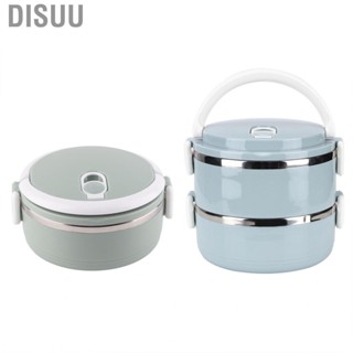 Disuu 0.7L Portable Insulated Lunch Box Stainless Steel Blue Thermal Rice Noddles  Container One/Double Layer