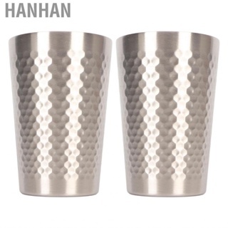 Hanhan Coffee Cup  350ml Beer 2pcs Practical 304 Stainless Steel Simple Durable for Outdoors Camping