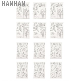 Hanhan Clear Stamps  6pcs DIY Flower Transparent for Scrap Booking Album