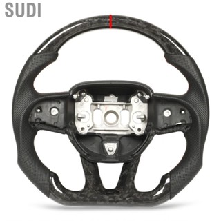 Sudi Forged Dry Carbon Fiber Steering Wheel Perforated Leather Replacement for Dodge Challenger  SRT HELLCAT 2015-2022