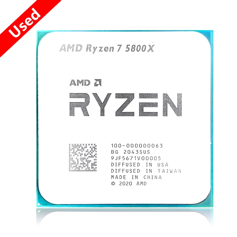 ใช้ AMD Ryzen 7 R7 5800X 3.8GHz แปดแกน 16 ด้าย CPU โปรเซสเซอร์ 7NM L3 = 32M