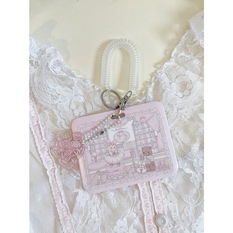 กระเป๋าใส่บัตรรถบัส ลายกระต่าย หมี ของแท้ สําหรับนักเรียน
