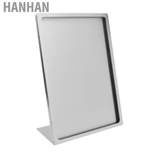 Hanhan Vertical Sign Holder Tabletop Menu Display Stand Stainless Steel for Hotel Restaurant Desktop