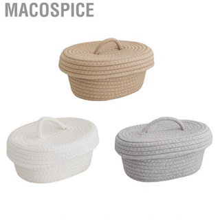 Macospice Desktop Storage Box  Cotton Rope  Lightweight for Living Room Nursery