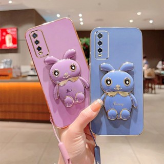 [พร้อมส่ง] เคสโทรศัพท์มือถือ ซิลิโคน กันกระแทก ลายน่ารัก 3D พร้อมขาตั้ง สําหรับ Vivo Y12S Y20i Y12A Y20 Y20S Z1Pro V19 V17 1919 V2026 V2027 V2029 V2043