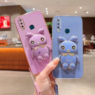 เคสโทรศัพท์มือถือ ซิลิโคนนิ่ม พร้อมขาตั้ง พับได้ สําหรับ VIVO 1901 1904 1906 1902 1915 1814 1815 1935 1938
