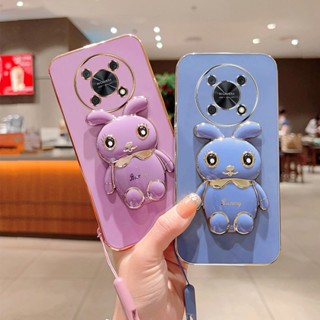 เคส Huawei Nova Y90 Y70 Plus Y6P Y9S Y8P Y7A Y7 Y6 Pro 2019 Y9 Prime 2019 เคสโทรศัพท์ ซิลิโคน นิ่ม พับได้ พร้อมขาตั้ง สามมิติ