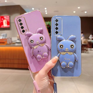 เคส Huawei Y6P Y9 Prime 2019 Y8P Y9S Y9 2019 Y7 Prime 2019 Y7 2019 Y7A ฝาครอบ พร้อมตัวยึดสามมิติ แบบพับได้ เคสโทรศัพท์ ซิลิโคนนุ่ม