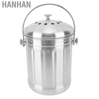 Hanhan Kitchen Compost Bin Stainless Steel Charcoal Filters Bucket