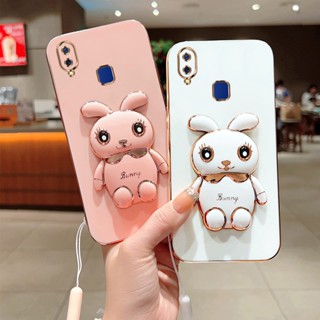 เคสโทรศัพท์มือถือ ซิลิโคนนิ่ม พร้อมขาตั้ง พับได้ สําหรับ Vivo V27 Pro V27E Y75 Y55 5G Y91C 1820 Y91 Y93 Y95 1811 1817 1816 1807