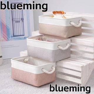 Blueming2 ตะกร้าเก็บของเล่น ชุดชั้นใน ผ้าลินิน พับได้ ทนทาน เรียบง่าย สําหรับเด็ก