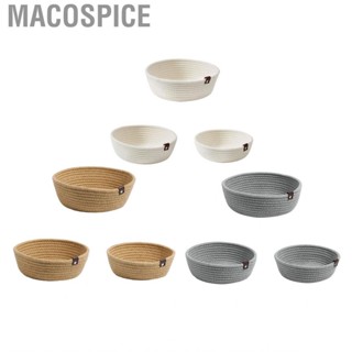 Macospice Cotton Rope Storage   Strong Exquisite Workmanship Finely Woven Linen for Organizing Snacks Toys