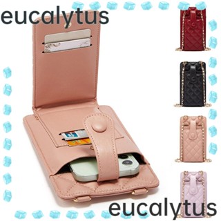 Eucalytus1 กระเป๋าใส่โทรศัพท์มือถือ หนัง PU ขนาดเล็ก จุของได้เยอะ แฟชั่นสําหรับผู้หญิง