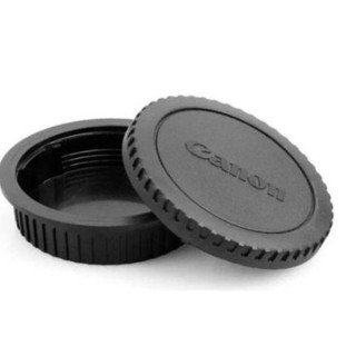 ฝาปิดท้ายเลนส์CANON+ฝาปิดบอดี้CANONRear Lens Cap + Body Cap สำหรับCANONทุกรุ่น มีโลโก้