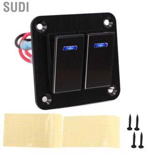 Sudi 2 Gang Marine Rocker Switch Panel Boat  ON OFF 12V