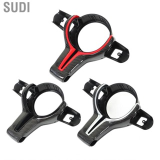 Sudi Steering Wheel Cover Trim Carbon Fiber Textured Surface Decoration Frame Comfortable Touch for Vehicle