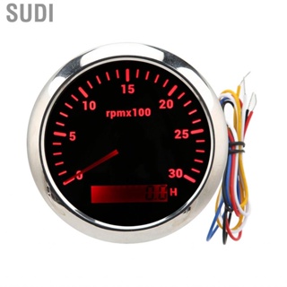 Sudi Tachometer Gauge 3000RPM Marine DC 9‑32V for Car RV Boat Yacht