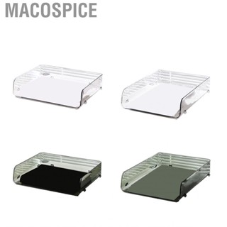 Macospice A4 Paper Storage Box  File Document Sorter One Layer Bottom Snap Design for Study