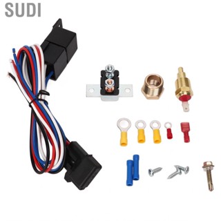 Sudi Radiator Fan Thermostat Control Relay Wire Kit 12V Scratch Resistant Electric High Hardness for Car