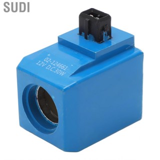 Sudi Round Pin Solenoid Coil 02‑124661 12V 30W Heavy Duty for Excavator