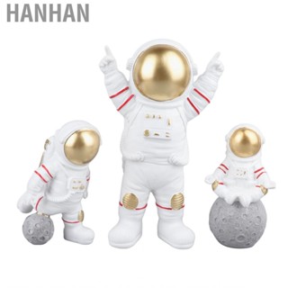 Hanhan Astronaut Statue Resin Decorative Cute Toxic Free Fade Resistant Spaceman Sculptures Ornament Mini for TV Stand Kids Room